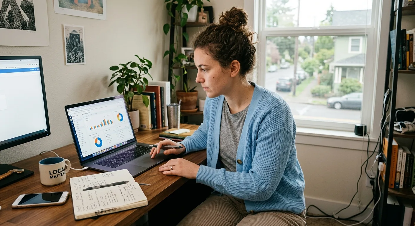 Creator working through influencer brand outreach