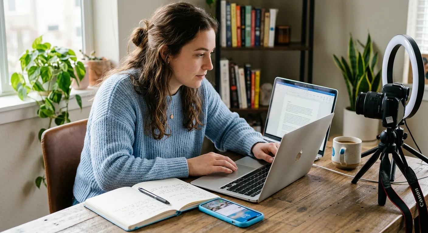 Creator working through creator brand deals