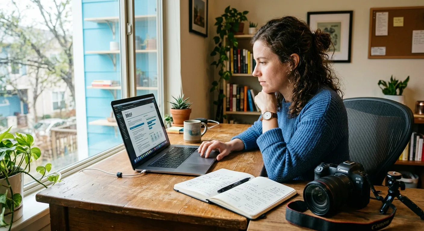 Creator working through creator brand deals