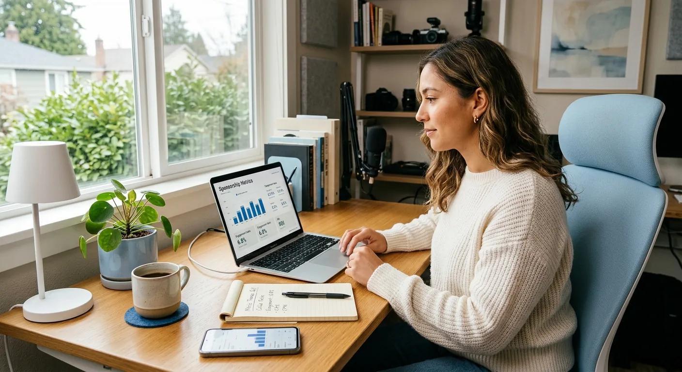 Creator working through creator sponsorship rates