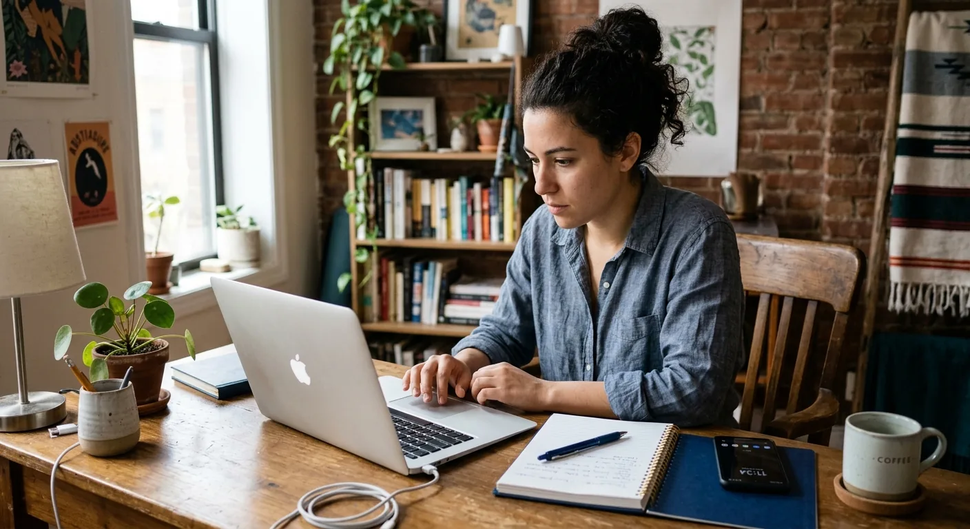 Creator working through brand collaboration opportunities