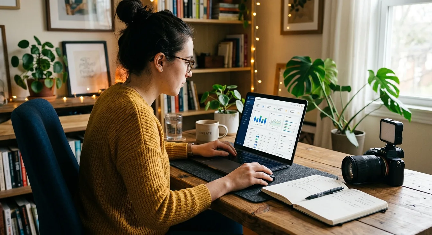 Creator working through brand collaboration opportunities