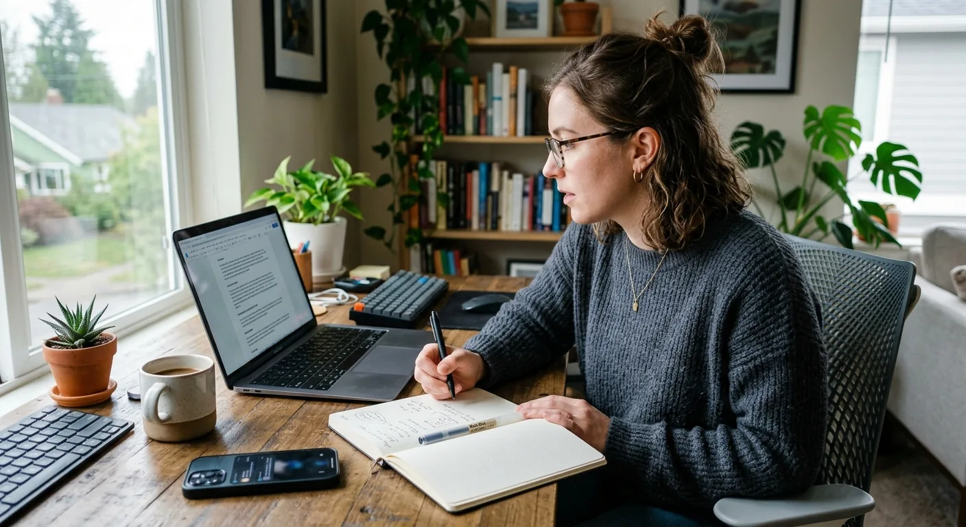 Creator working through brand collaboration opportunities