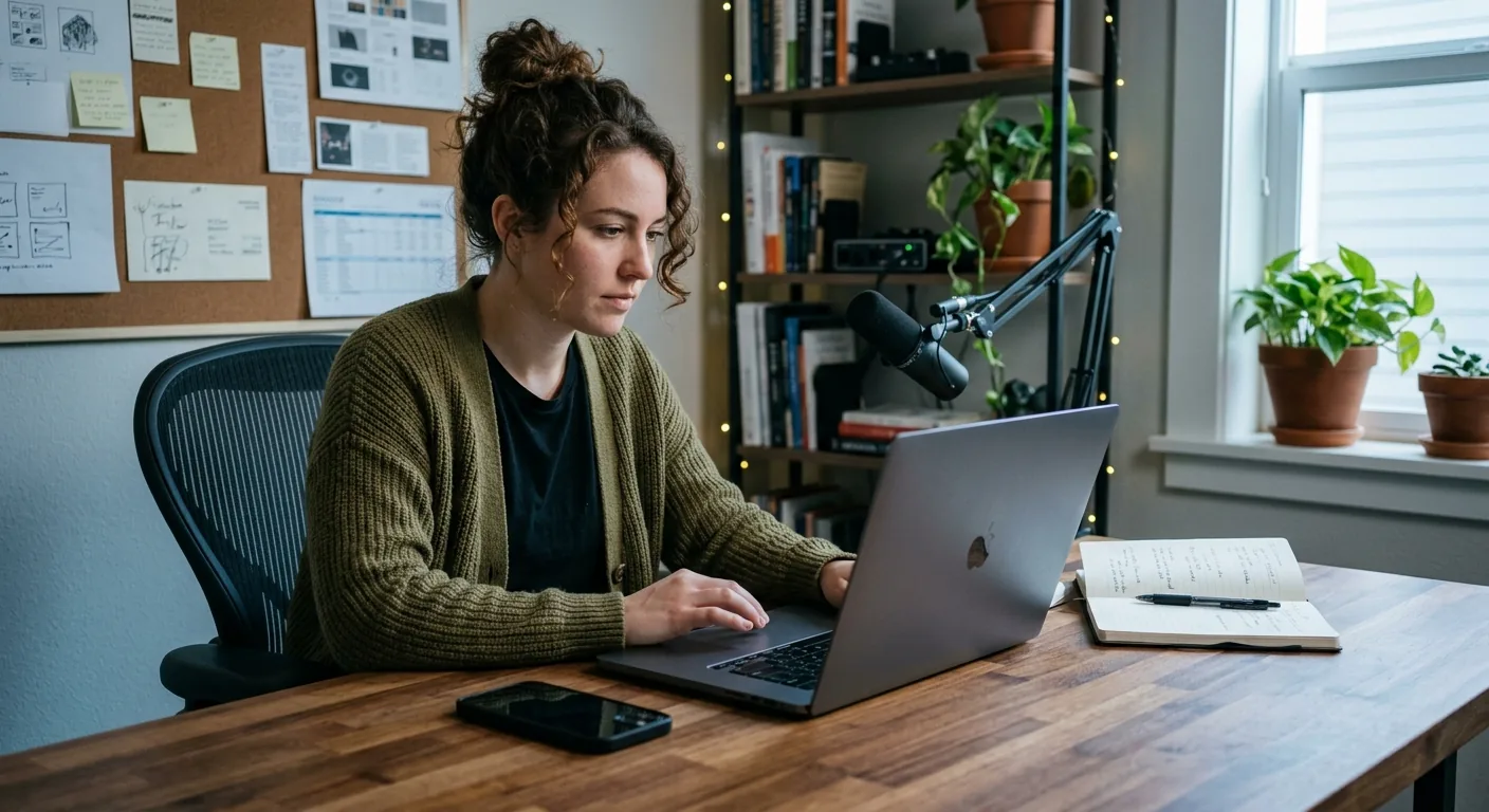 Creator working through brand collaboration opportunities